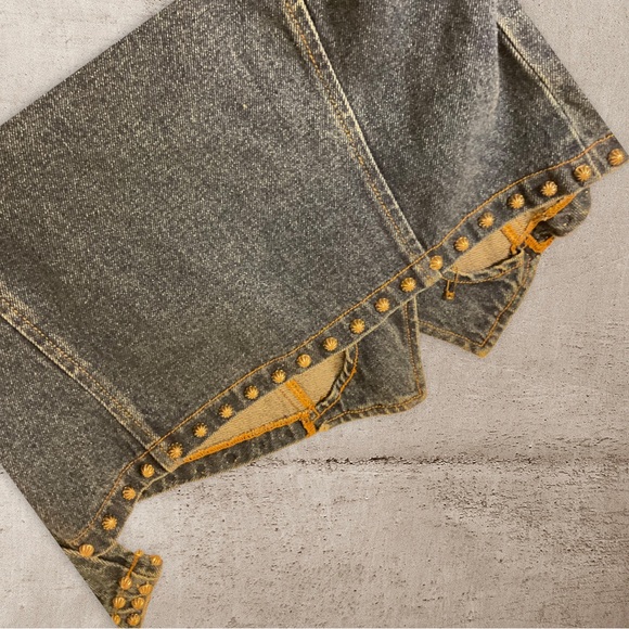 ** Gordon James Vintage Studded Embroidered Velvet Collar Jacket - Picture 11 of 12